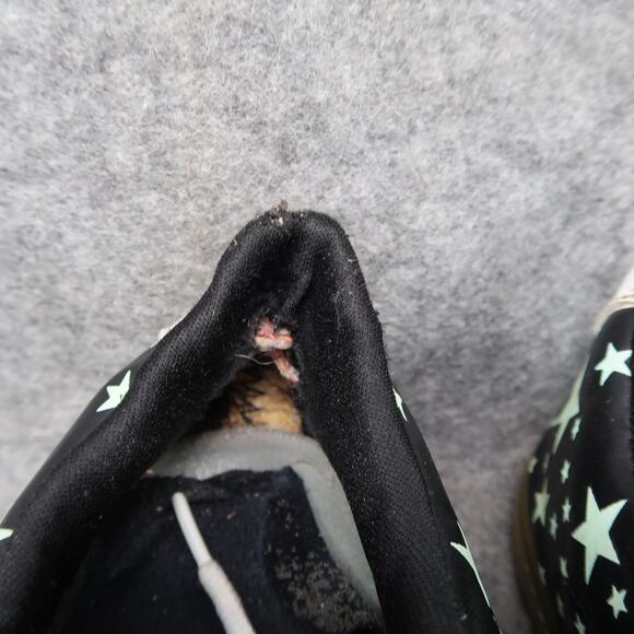 Casual Shoes Mens 44 Sneakers Stars Glow in the Dark Lace Up Trainer Black - Picture 4 of 12